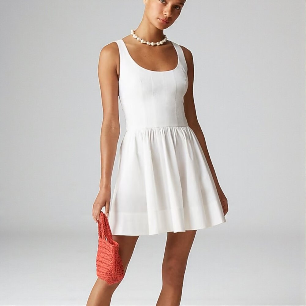 J. Crew Fit-and-flare mini dress Size 10